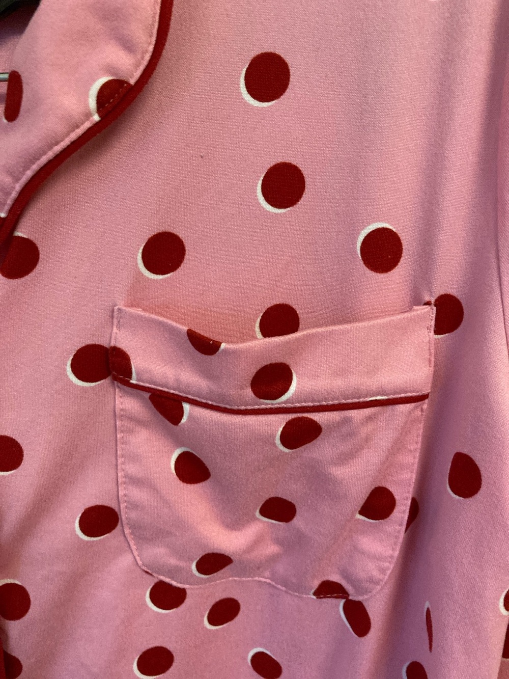 kate spade Pink Pajama Set with Red Polka Dots - Picture 3 of 6